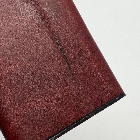 As Is Vintage ROLFs Key Kaddy Burgundy Leather Cowhide Trifold Key Holder‎ NOS - Picture 4 of 8